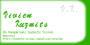 vivien kuzmits business card